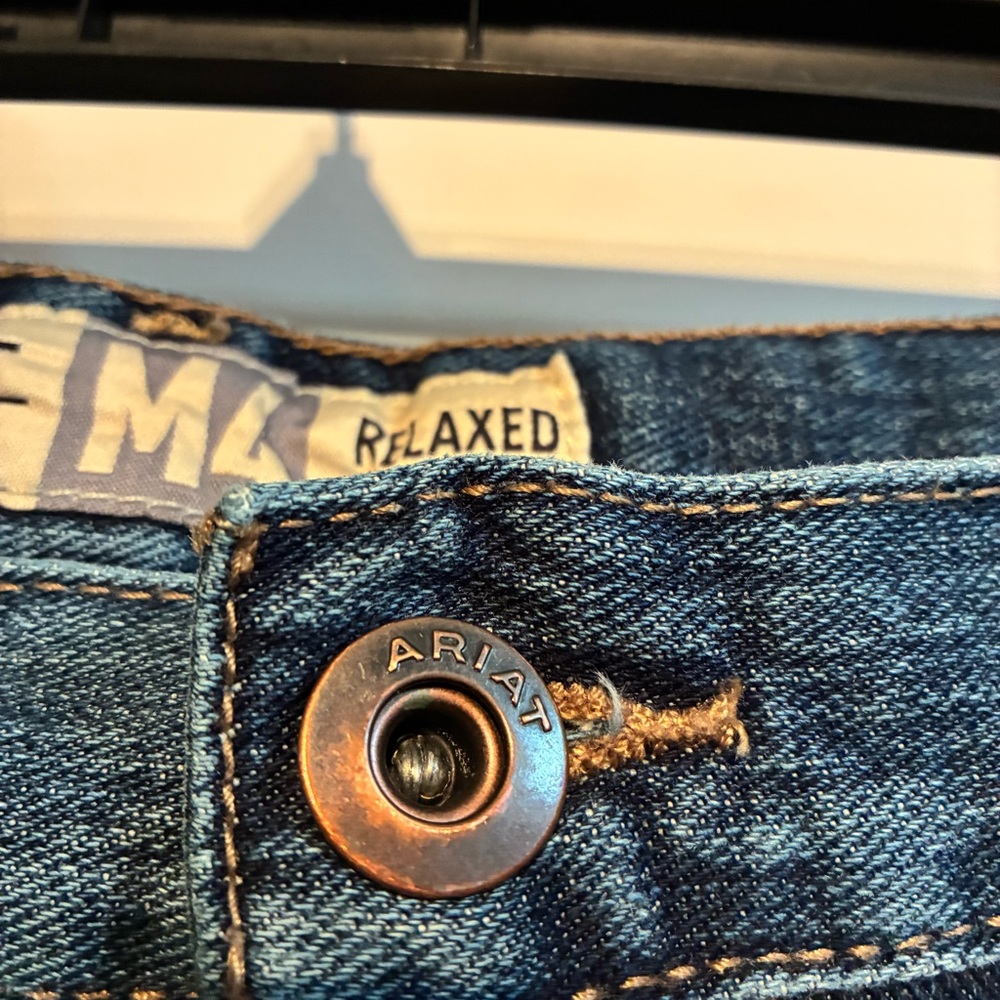 Ariat Legacy M4 Relaxed Boot Cut Men's Jeans**ALTERED**READ - Picture 7 of 16